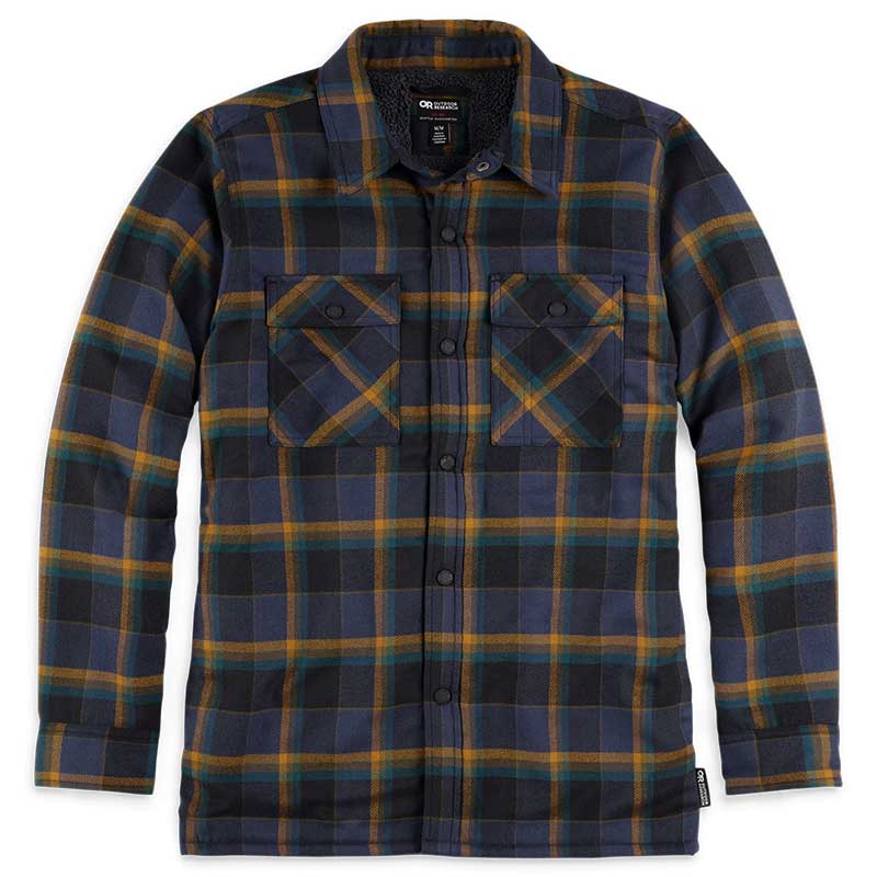 Outdoor Research Feedback Mens Shirt Jacket Colour Naval Blue Plaid