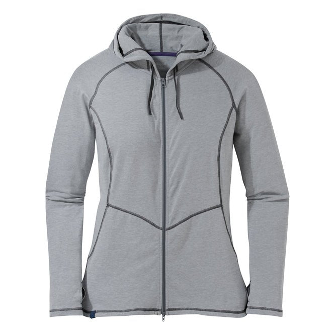 Outdoor Research Fifth Force Womens Hooded Zipped Top - Grey Heather
