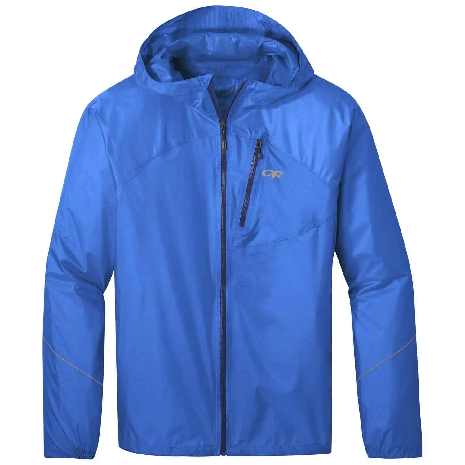 Outdoor Research Helium Mens Waterproof Hooded Jacket Colour Azure