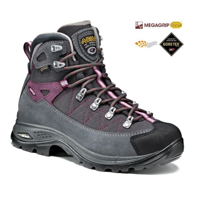 Asolo Finder GV Womens Hiking Boot - Grey/Gunmetal/Grapeade
