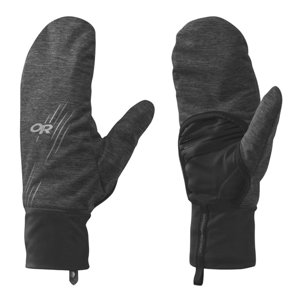 Outdoor Research Overdrive Convertible Gloves - Heather/Black
