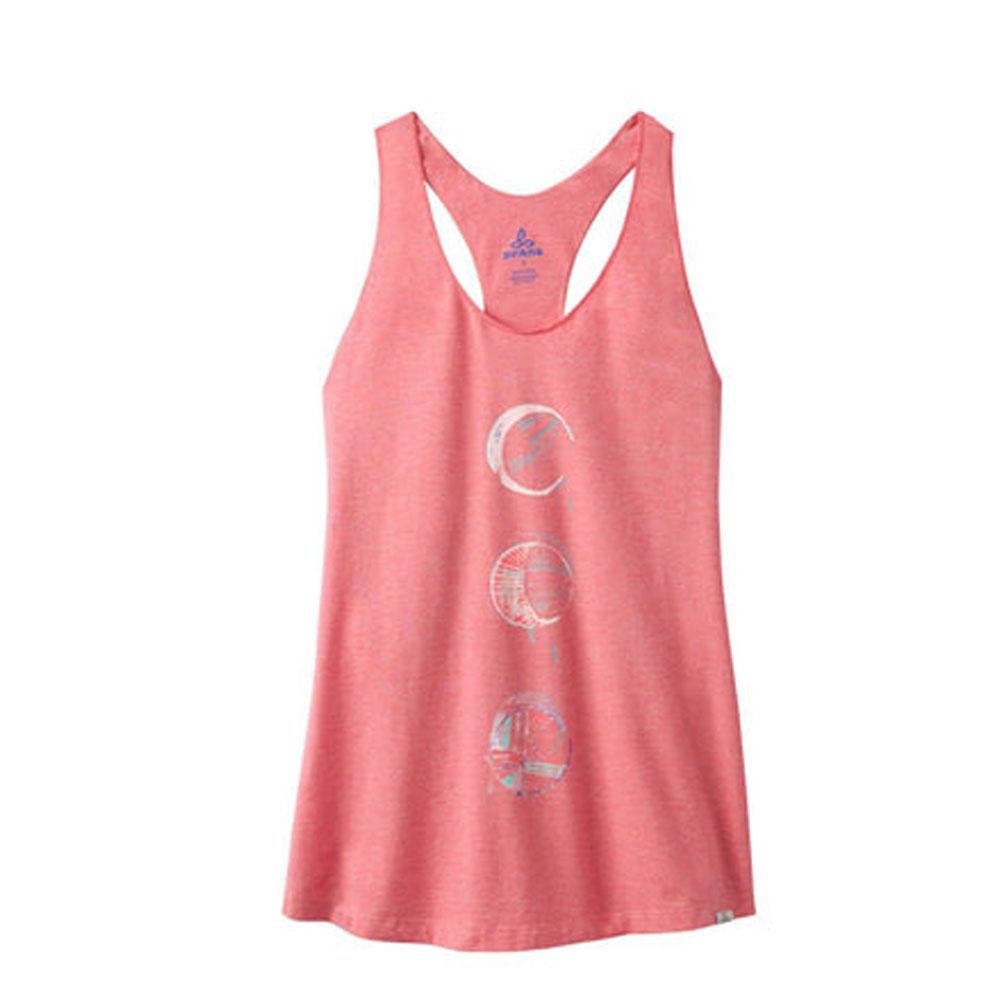 Prana Graphic Womens Tank Top 1 Colour Peach Gerberas