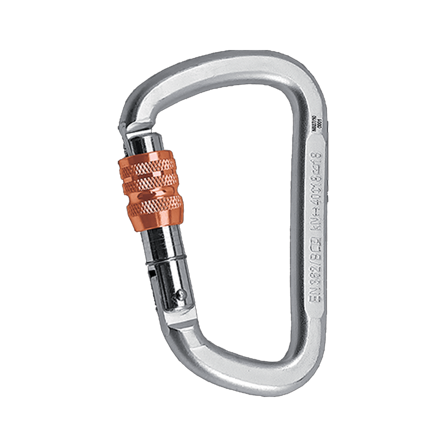 Rock Empire Steel D KL-S Screwgate Climbing Carabiner