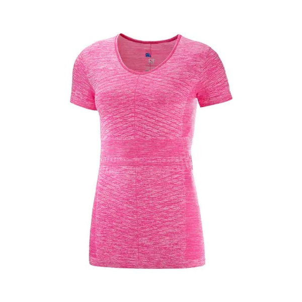 Salomon Elevate Move On Short Sleeve Womens T-Shirt - Pink