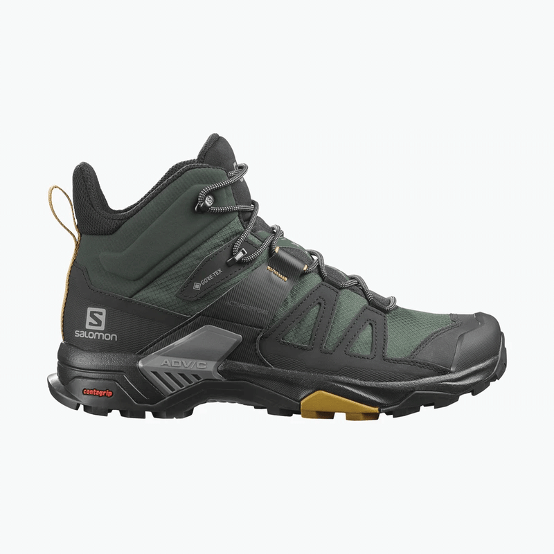 Salomon X Ultra 4 MID GTX Mens Hiking Boot - Green Gables/Black/Cumin