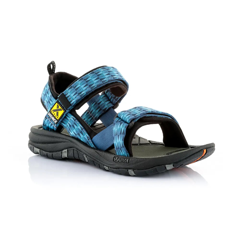 Source Gobi Mens Hiking Sandal - Triangles Blue