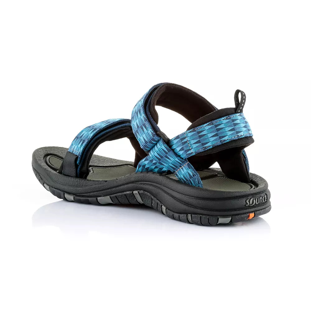 Source Gobi Mens Hiking Sandal - Triangles Blue