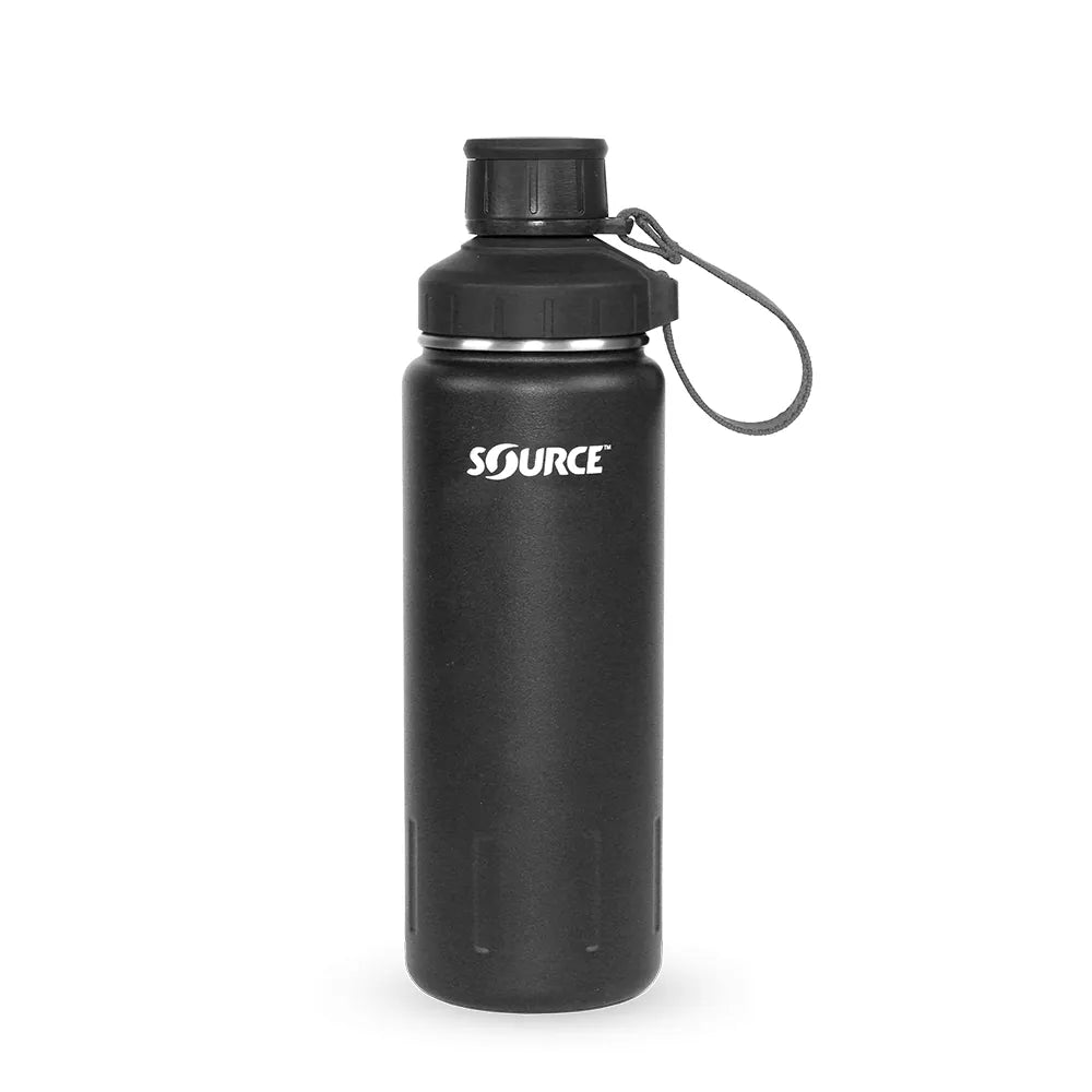 Source Terrain Clickseal Insulated Stainless Steel Bottle 700Ml Colour Carbon Black