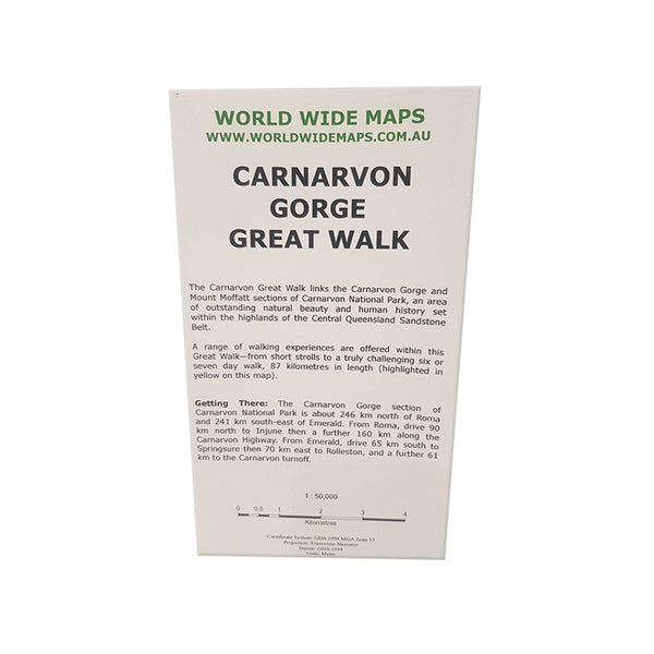 World Wide Maps Carnarvon Gorge Great Walk