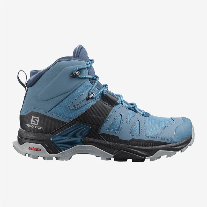 Salomon X Ultra 4 MID GTX Womens Hiking Boot - Copen Blue/Black/Dark Denim