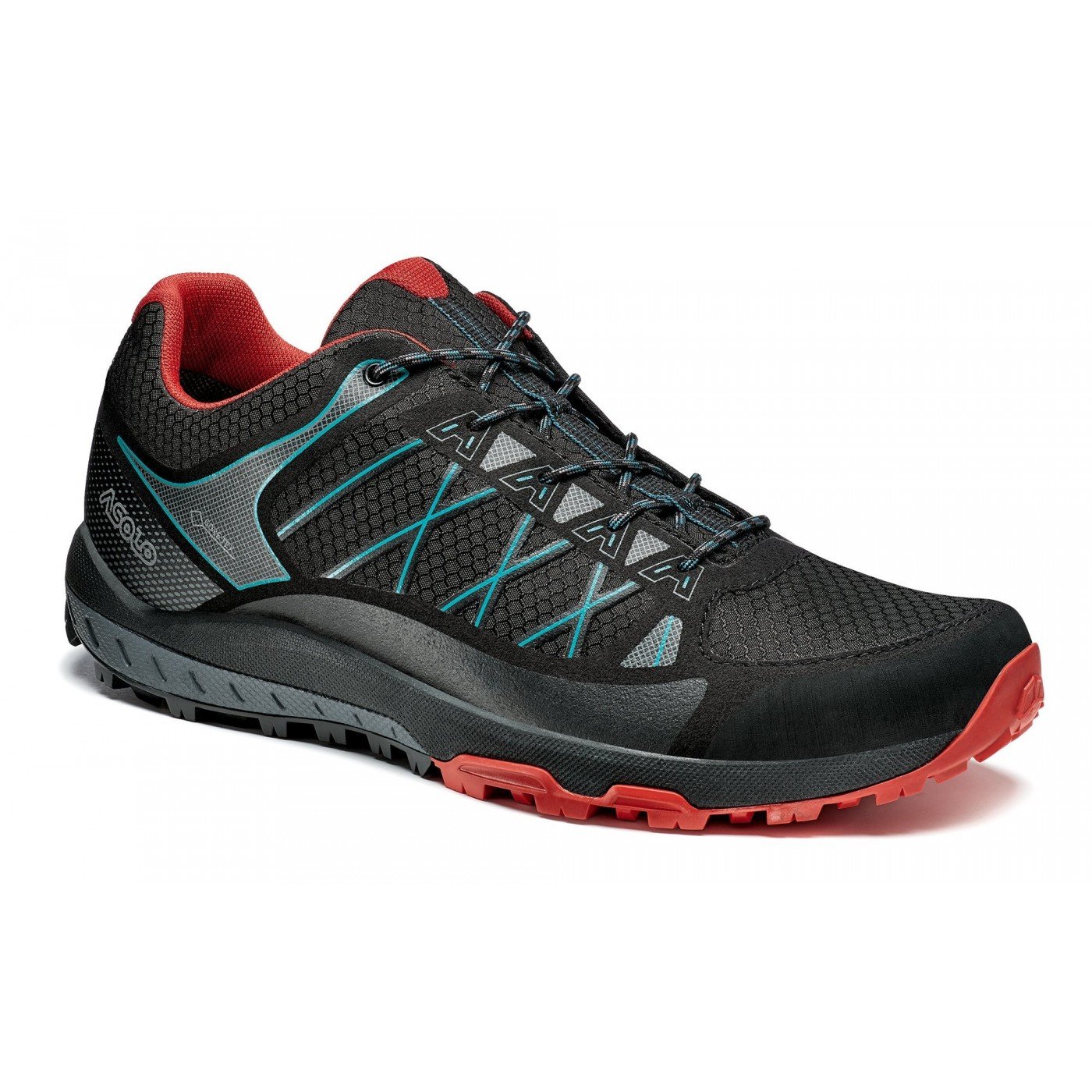 Asolo Grid GV Mens Hiking Shoe Black Red