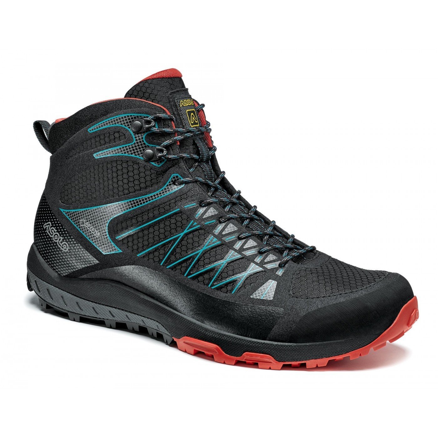 Asolo Grid Mid GV Mens Hiking Boot Black Red