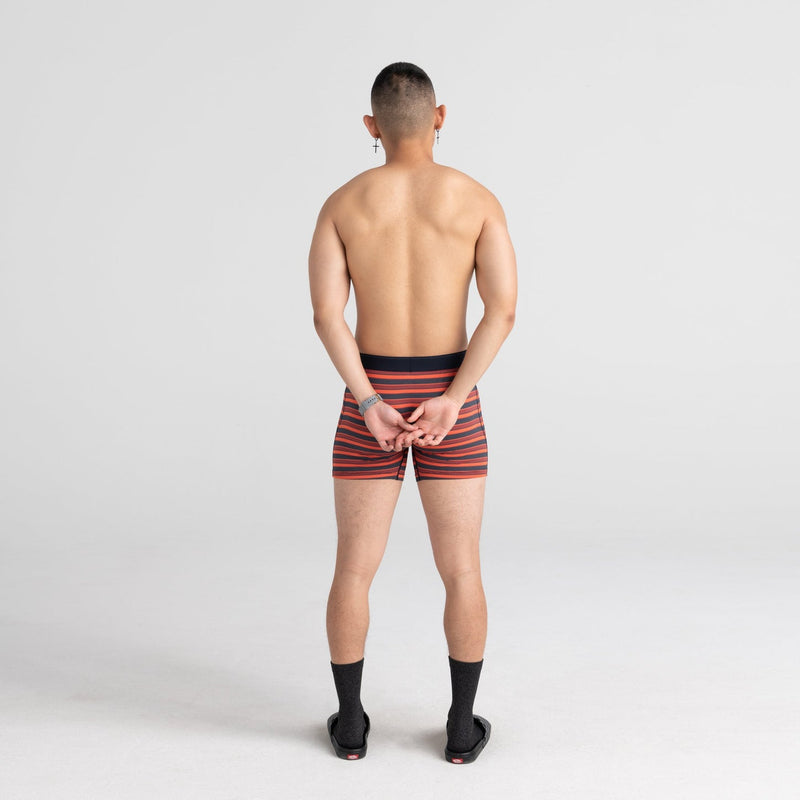 SAXX Quest Quick Dry Mesh Boxer Fly Brief - Red Solar Stripe