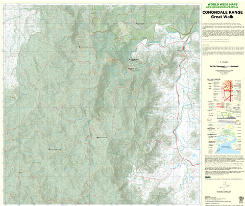 World Wide Maps Conondale Range Walks Map