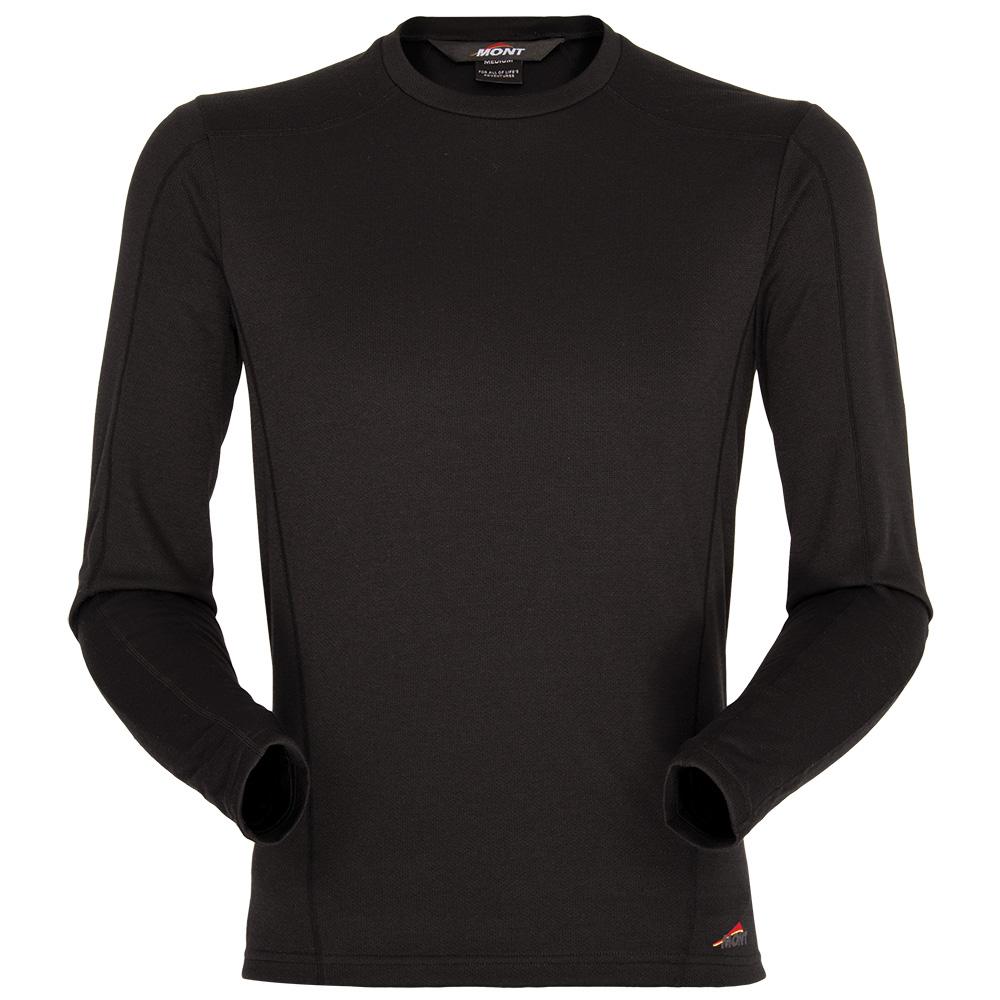 Mont Power Dry Crew Mens Long Sleeve Thermal Top Black Colour Black