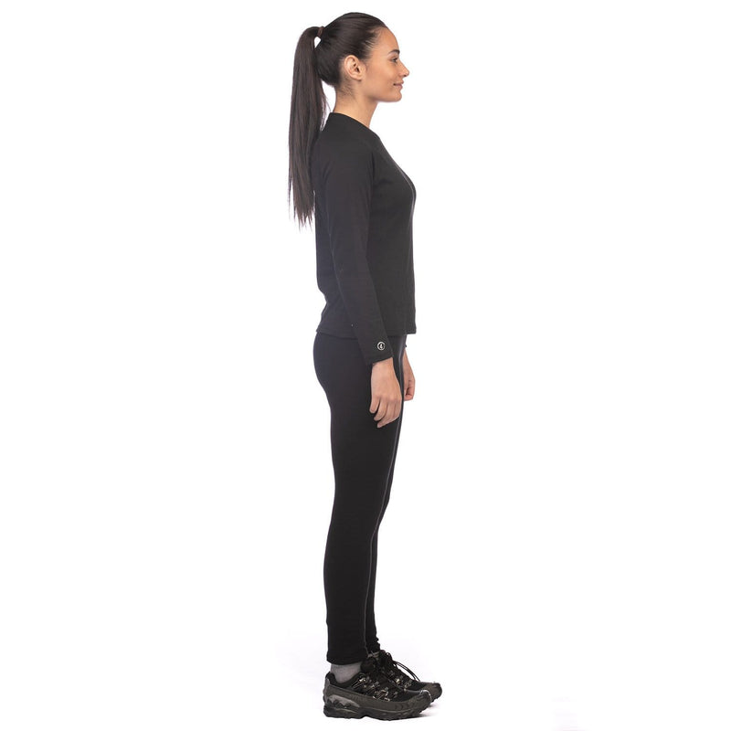 Mont Power Dry Crew Womens Long Sleeve Thermal Top - Black