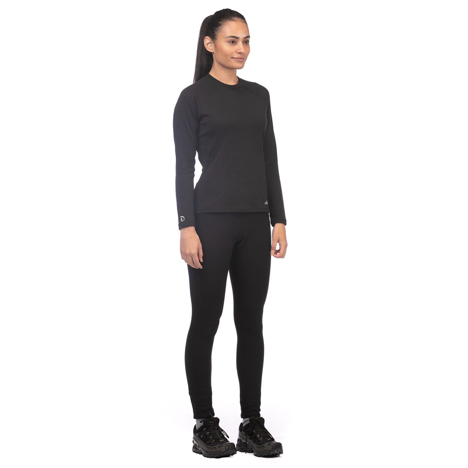 Mont Power Dry Crew Womens Long Sleeve Thermal Top - Black