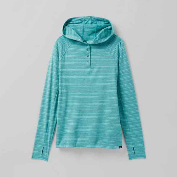 Prana Sol Searcher Womens Hooded Top Colour Cove Stripe