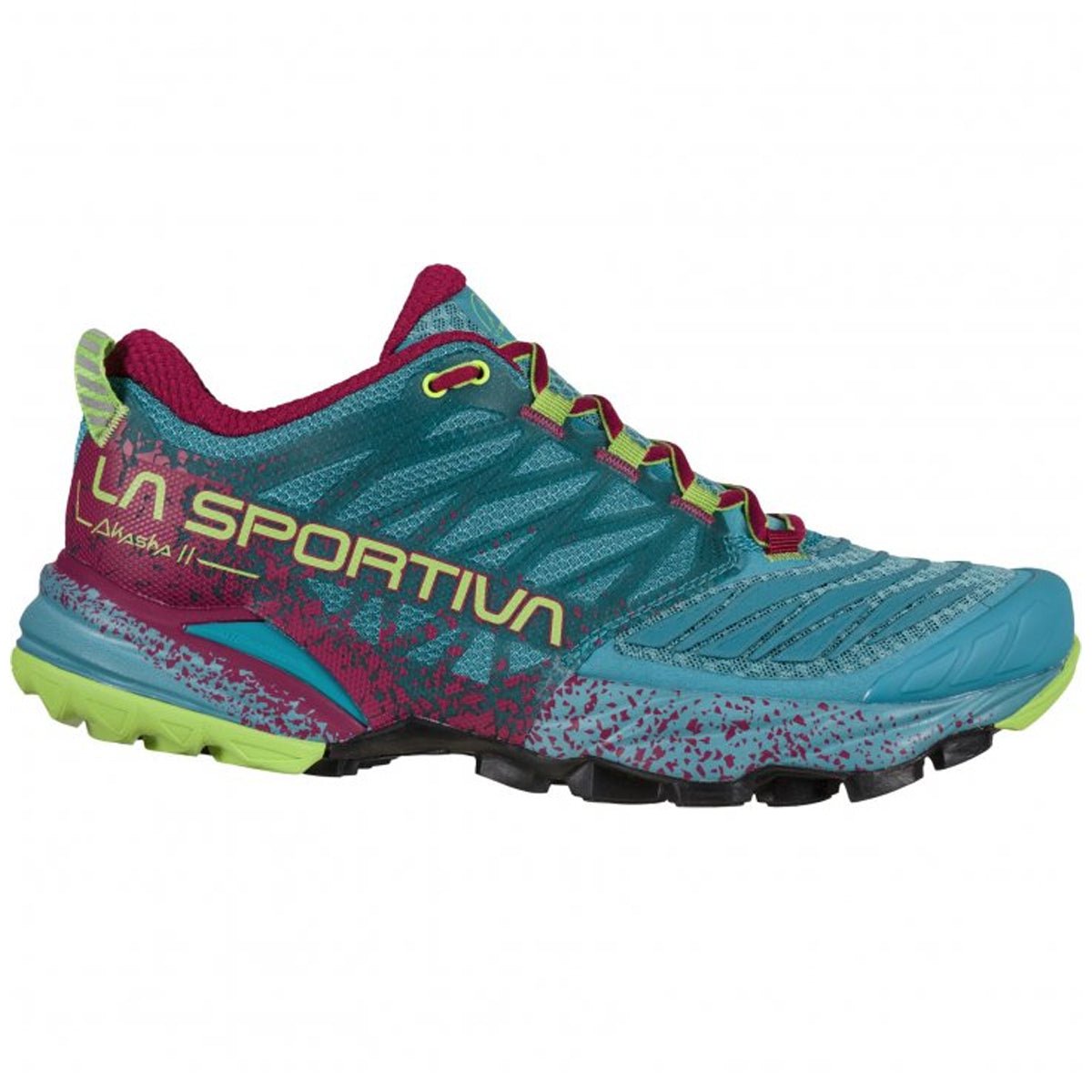 La Sportiva Akasha II Womens Trail Running Shoe - Topaz/Red Plum